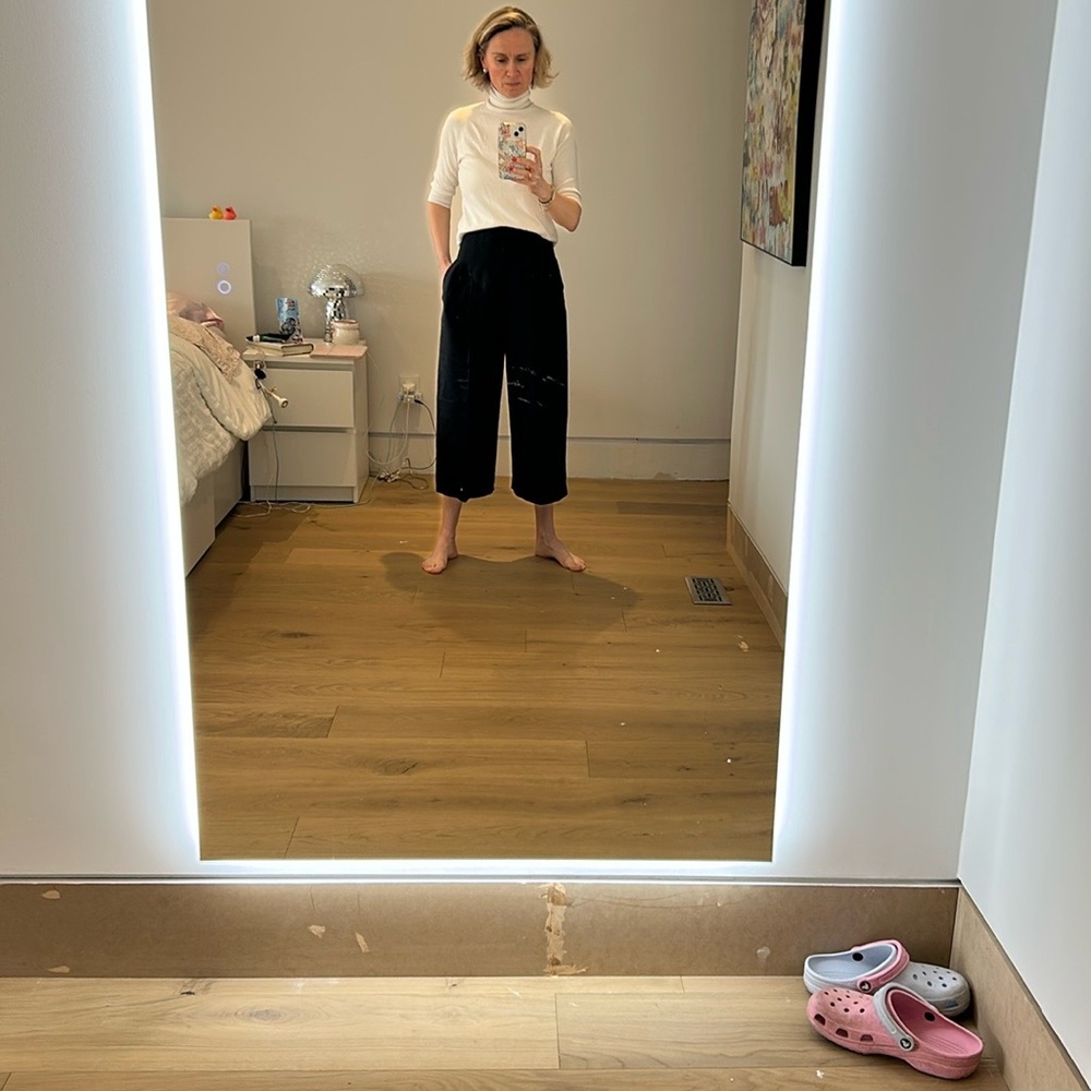 CELINE navy linen Culottes - Picture 3 of 13